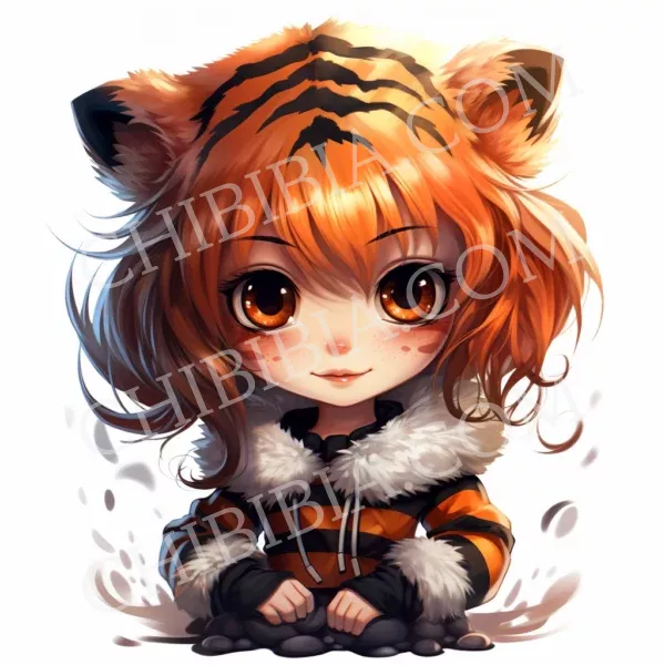 Chibibi Tigre fille rousse