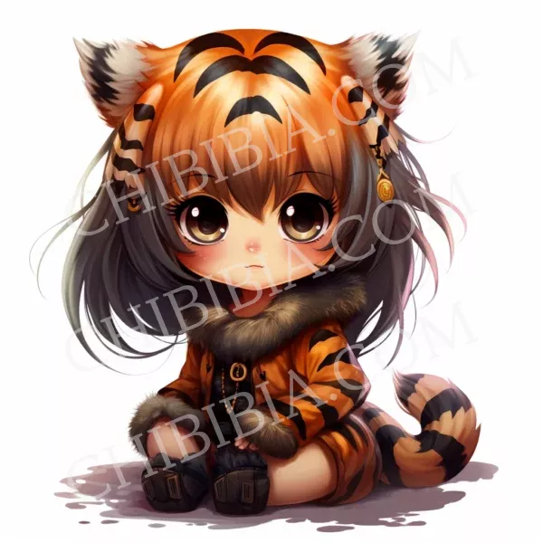 Chibibi Tigre fille brune