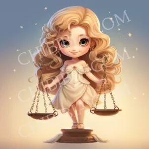 Chibibi balance fille justice blonde or