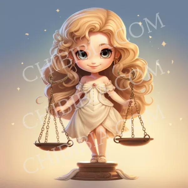 Chibibi balance fille justice blonde or